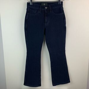NWT Banana Republic women’s dark blue high rise bootcut cropped jeans size 25P